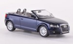 Audi A3 Cabriolet (8P) ciemno-niebieski metalik w H0-1:87, Herpa 501.08.033.22