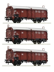 Zestaw 3 wagonow z przesuwnym dachem H0-1:87 DB ep. IV, Roco 77050, NA ZAMÓWIENIE