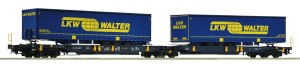 Wagon intermodalny Sdggmrs /T2000 H0-1:87 Wascosa/LKW Walter ep. VI, Roco 77363, NA ZAMÓWIENIE