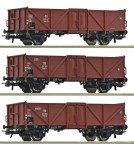 Zestaw 3 wagonów węglarek H0-1:87 DB ep. III, Roco 6600075, NA ZAMÓWIENIE