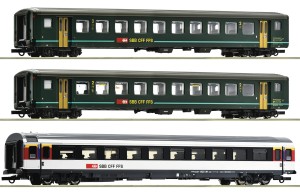 Zestaw 3 wagonów osobowych Set 1: „Bözberg Interregio“, H0-1:87 SBB ep. V-VI, Roco 6200022, NA ZAMÓWIENIE