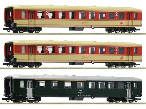 Zestaw 3 wagonów osobowych Set 2: „Jaffa-Express“, H0-1:87 OBB ep. IV, Roco 6200027, NA ZAMÓWIENIE