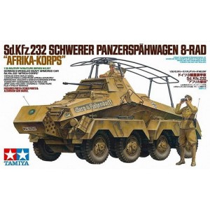 Niemiecki transporter opancerzony Sd.Kfz.232 Africa-Coprs Schwerer Panzerspahwagen 8-osiowy w 1:35, Tamiya 35297, NA ZAMÓWIENIE 