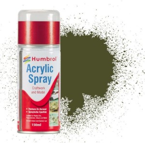 Spray akrylowy 150 ml Humbrol 155 Olive Drab Matt, AD6155