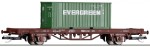 Wagon platforma Lgs z kontenerem  w TT-1:120 CD Cargo ep. VI, Tillig 17482 START, NA ZAMÓWIENIE