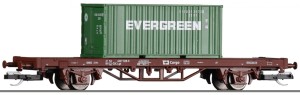 Wagon platforma Lgs z kontenerem  w TT-1:120 CD Cargo ep. VI, Tillig 17482 START, NA ZAMÓWIENIE