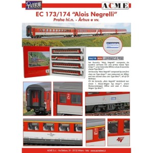 Zestaw 4 wagonów osobowych CD EuroCity 173/174 "Alois Negrelli" ep. VI H0-1:87, ACME 55218, NA ZAMÓWIENIE