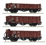 Zestaw 3 wagonów węglarek H0-1:87 DRB ep. II, Roco 6600102, NA ZAMÓWIENIE