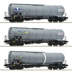 Zestaw 3 cystern typu Zacns H0-1:87 MILLET ep. VI, Roco 6600091, NA ZAMÓWIENIE