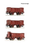 Zestaw 3 wagonów węglarek typu L w H0-1:87 FS ep. II-III, Roco 6600088, NA ZAMÓWIENIE