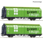 Zestaw 2 wagonów z przesuwnymi ścianami Hbillns-v H0-1:87 SJ ep. VI, Roco 6600114