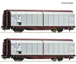 Zestaw 2 wagonów z przesuwnymi ścianami Hbbis H0-1:87 DB ep. IV, Roco 6600111, NA ZAMÓWIENIE