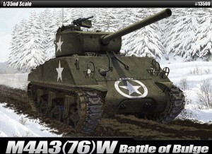 Czołg Sherman M4A3(76)W, U.S. Army, Battle of the Bulge, Academy 13500