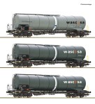 Zestaw 3 cystern Zacns H0-1:87 Wascosa ep. V-VI, Roco 6600143, NA ZAMÓWIENIE