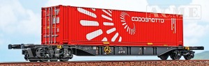 Wagon platforma Sgnss 60* z kontenerem 45* Codognotto H0-1:87 GTS ep. V-VI, ACME 40434
