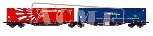Wagon platforma kontenerowa Sggmrss 90’ z kontenerami “Codognotto” i "Unit45" H0-1:87 PKP Cargo ep. V-VI, ACME 40394