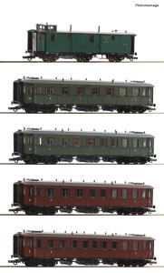 Zestaw 5 wagonów osobowych pociągu ekspresowego, H0-1:87 K.W.St.E. ep. I, Roco 6200076, NA ZAMÓWIENIE