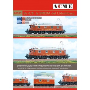 Elektrowóz serii Be 6/8 numer 204 Breda BLS 1:87 ep. II, ACME 60531, NA ZAMÓWIENIE
