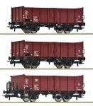 Zestaw 3 wagonów węglarek typu El-u (Omu) H0-1:87 DR ep. IV, Roco 6600146, NA ZAMÓWIENIE