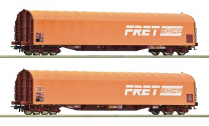 Zestaw 2 wagony plandekowe Rilns H0-1:87 FRET/SNCF ep. IV-V, Roco 6600161, NA ZAMÓWIENIE