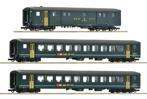Zestaw 3 wagonów osobowych Set 1: „IR 1617“, H0-1:87 SBB ep. V, Roco 6200090, NA ZAMÓWIENIE 