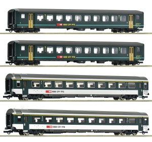 Zestaw 4 wagonów osobowych Set 2: „IR 1617“, H0-1:87 SBB ep. V, Roco 6200091, NA ZAMÓWIENIE