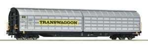Wagon z przesuwnymi ścianami Habbiins H0-1:87 Transwaggon ep. VI, Roco 6600166