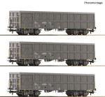 Zestaw 3 węglarek  Fas H0-1:87 PKP SNCF ep. V-VI, Roco 6600203, NA ZAMÓWIENIE