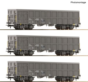 Zestaw 3 węglarek  Fas H0-1:87 PKP SNCF ep. V-VI, Roco 6600203, NA ZAMÓWIENIE