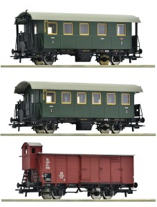 Zestaw 2 wagonów osobowych i 1 wagona towarowego, H0-1:87 DB ep. III, Roco 6200040, NA ZAMÓWIENIE