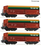 3 wagony samowyładowcze Fals H0-1:87 PMT (Pol-Miedz Trans) ep. VI, Roco 6600218, ZAPOWIEDŹ