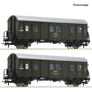 Zestaw 2 wagonów osobowych 2 kl. H0-1:87 PKP ep. IV, Roco 6200195
