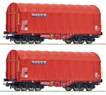 Zestaw 2 wagony plandekowe Shimmns H0-1:87 NACCO ep. VI, Roco 6600226