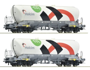 Zestaw 2 wagonów silosów Uacns H0-1:87  Holcim ep. VI, Roco 6600192, ZAPOWIEDŹ
