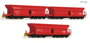 Zestaw 3 wagonów samowyładowczych (Set 1) H0-1:87, DB AG ep. VI, Roco 6600270, ZAPOWIEDŹ