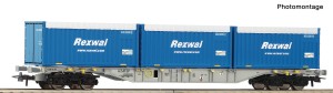 Wagon platforma typu Sgns z 3 kontenerami 20* Rexwal HO-1:87 AAE ep. VI, Roco 6600234, ZAPOWIEDŹ