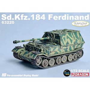 Niemiecki czołg Sd.Kfz.184 FERDINAND s.Pz.Jg.Abt.653 (zlozony model-Die cast) Kursk 1943 rok 1:72, Dragon 63220, NA ZAMÓWIENIE