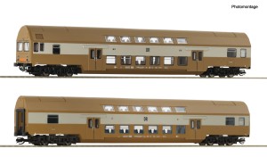 Zestaw 2 wagonów piętrowych 2 kl. (model DCC) TT-1:120 DR ep. IV, Roco 6280025, NA ZAMÓWIENIE