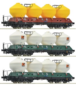 Zestaw 3 wagonów silosów typ Uacs H0-1:87 CD ep. VI, Roco 6600180, NA ZAMÓWIENIE