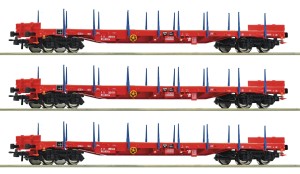 Zestaw 3 platform typu Rs H0-1:87 RCW (ÖBB) ep. VI, Roco 6600219, NA ZAMÓWIENIE