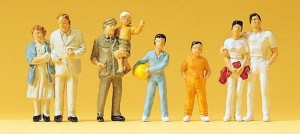 Widzowie, rodzina, Preiser 14143, figurki H0-1:87