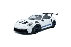 PORSCHE 911 GT3 RS 2024 rok, (White/Black with Blue Stripes) w 1:18, SOLIDO 1812102, NA ZAMÓWIENIE 