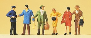 Podróżni na stacji, Preiser 14029, figurki H0-1:87