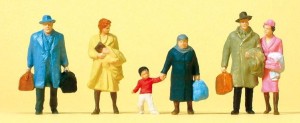 Podróżni z dzieckiem, Preiser 14043, figurki H0-1:87