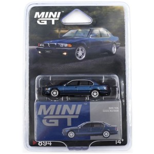 BMW 750 IL (E38) 1998 – Blister (Sorrento Blue Metallic) w 1:64, Mini GT 00894-BL  