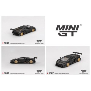 LB-WORKS LAMBORGHINI AVENTADOR Limited Edition 2025 (Matte Black) w 1:64, Mini GT 01087