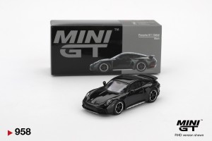 PORSCHE 911 (992) Dakar 2023 (Black) w 1:64, Mini GT 00958