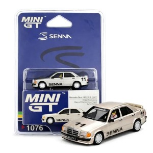 MERCEDES-BENZ 190 E 2.3-16#11 A.Senna 1984 Nurburgring Race of Champions w/Figure - Blister w 1:64, Mini GT 01076-BL