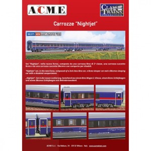 Zestaw 3 wagonów sypialnych Nightjet w H0-1:87 OBB ep. VI, ACME 55371