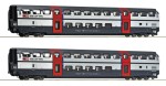 Zestaw 2 wagonów osobowych piętrowych 2 kl. typu B „IC 2000“, H0-1:87 SBB ep. VI, Roco 6200217, NA ZAMÓWIENIE